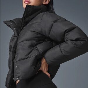 ALO Yoga Black Gold Rush Puffer Jacket